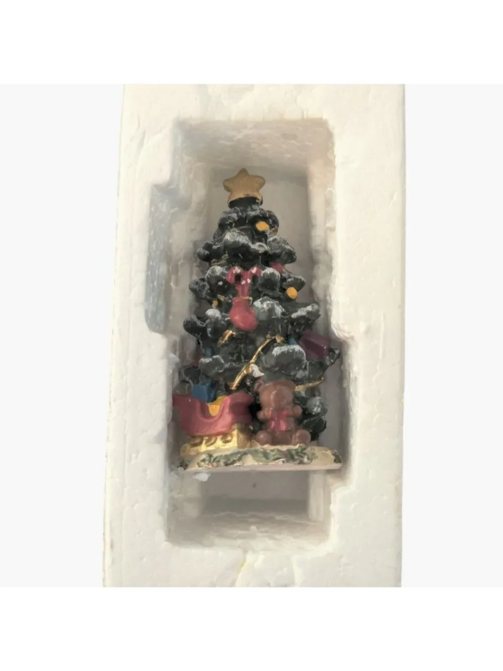 Novelino Antique Pewter Christmas Tree Figurine Original Box Vintage